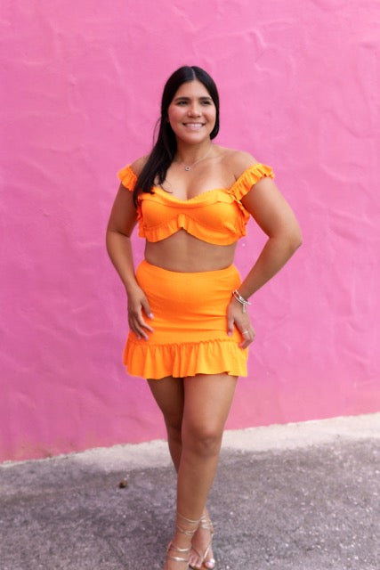 Orange Ruffle set